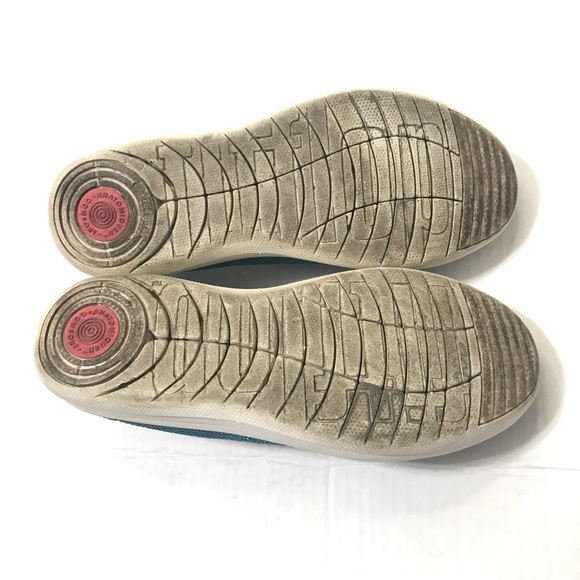 Fitflop Metallic Teal Uberknit Slip On Shoes Flats Size 9 - Picture 8 of 8